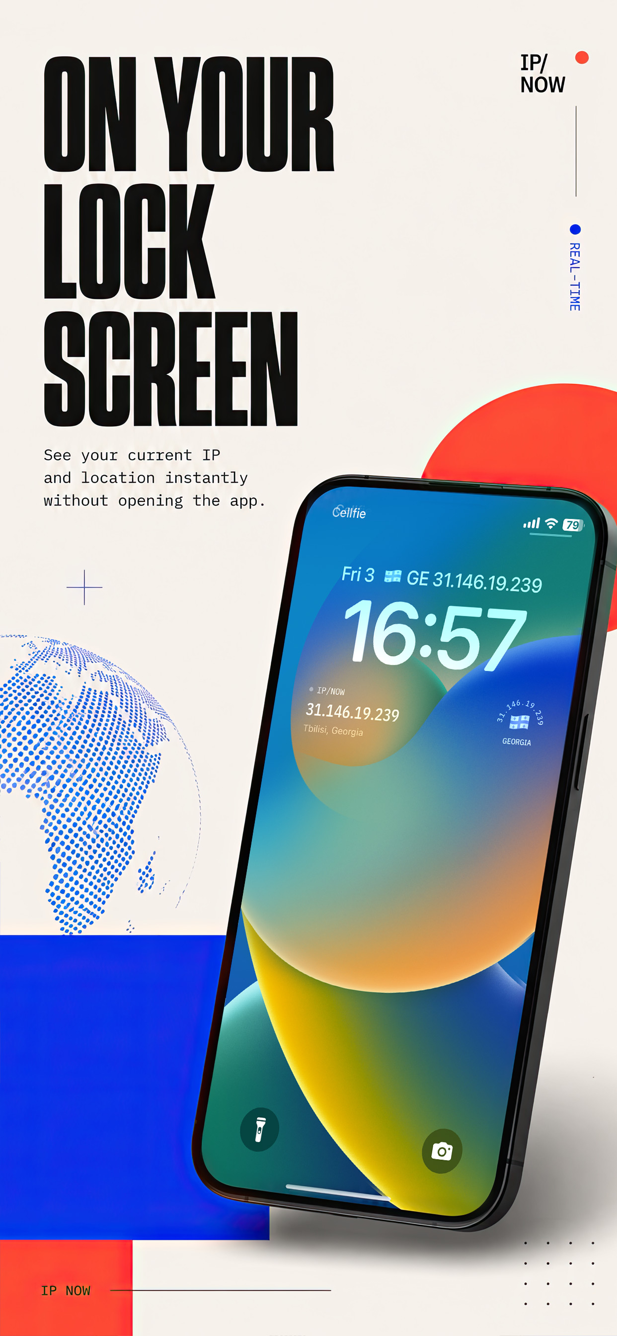 IP Now Lock Screen access for current IP and location